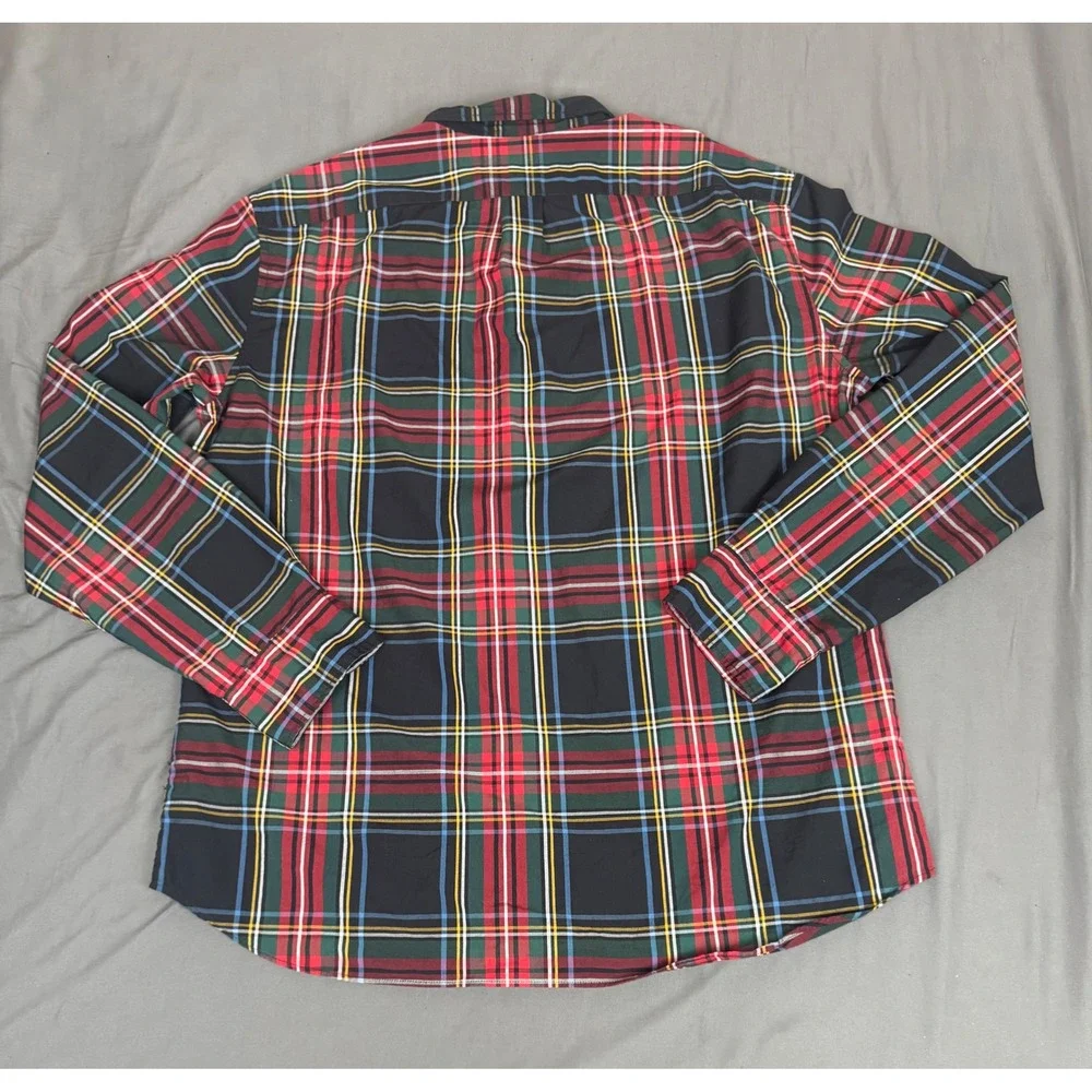 J. Crew Mens XL Slim Secret Wash Organic Cotton Stretch Plaid Button Down Shirt